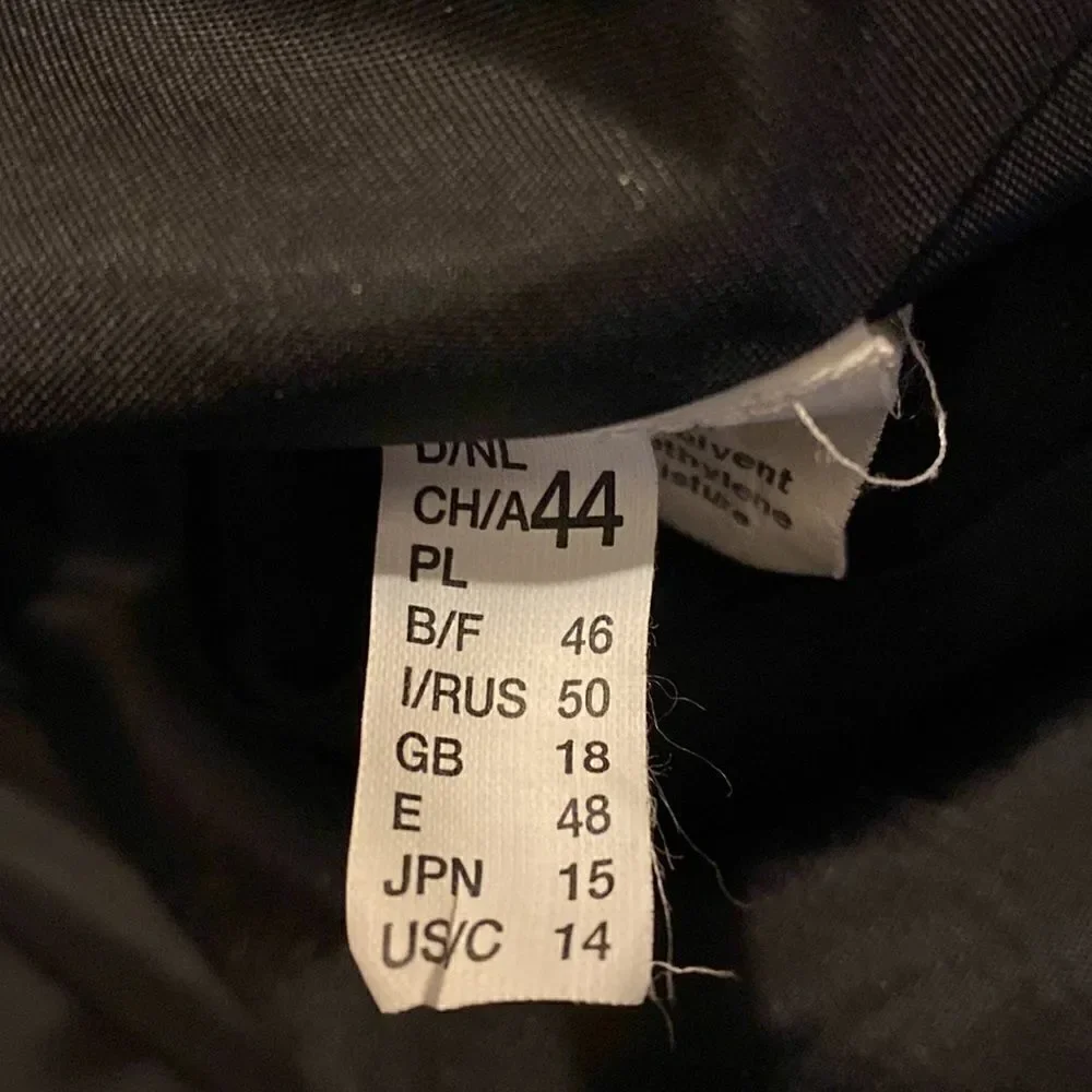 𝅺GERRY WEBER, vintage,BLACK & WHITE WOVEN PETER PAN COLLAR LINED BLAZER.SIZE 14 - Picture 6 of 11